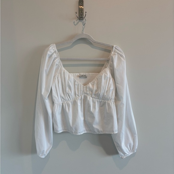 Abercrombie & Fitch Baby Doll Poplin White Top *New Without Tags* - Picture 7 of 7